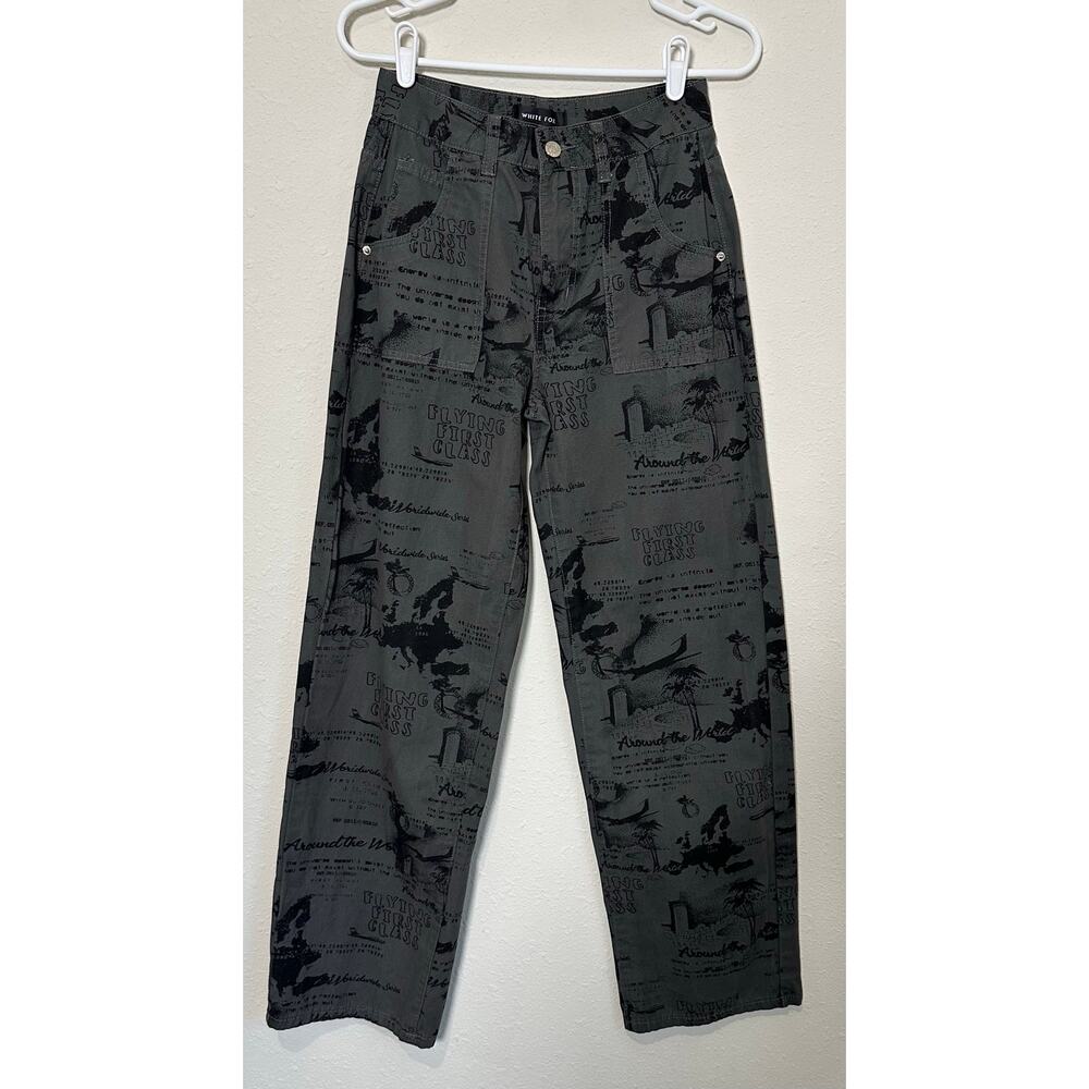 White Fox Give Me Break Cargo Pants Size XS Printed